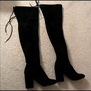 Steve Madden black knee high boots